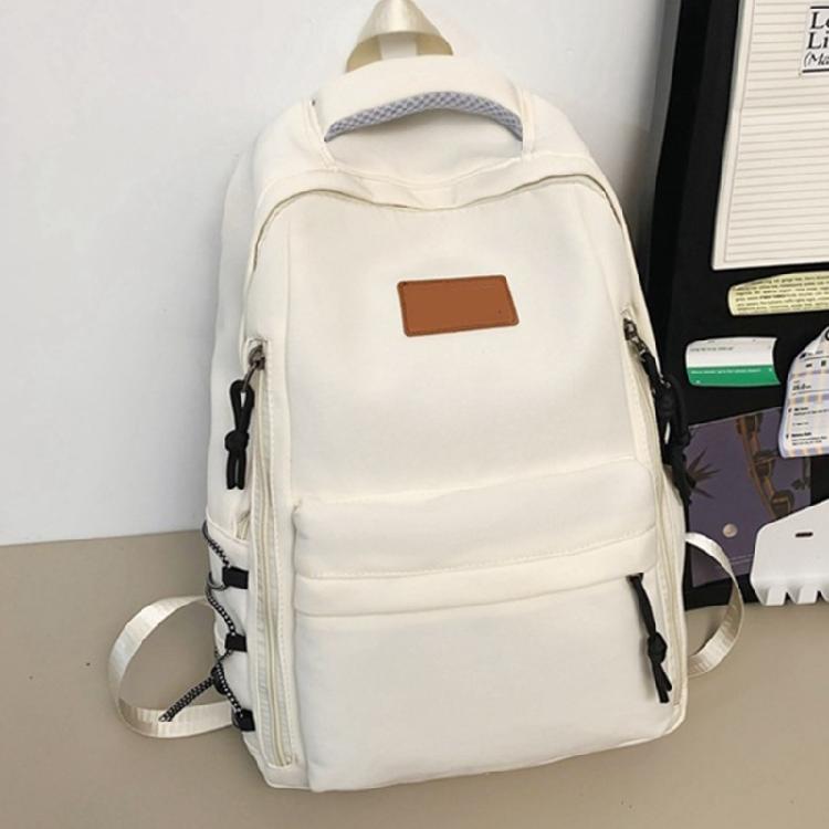 Versatile Student Backpack with Ample Space for Daily School Life Japanese Solid Color Large Capacity Daypack School Bag