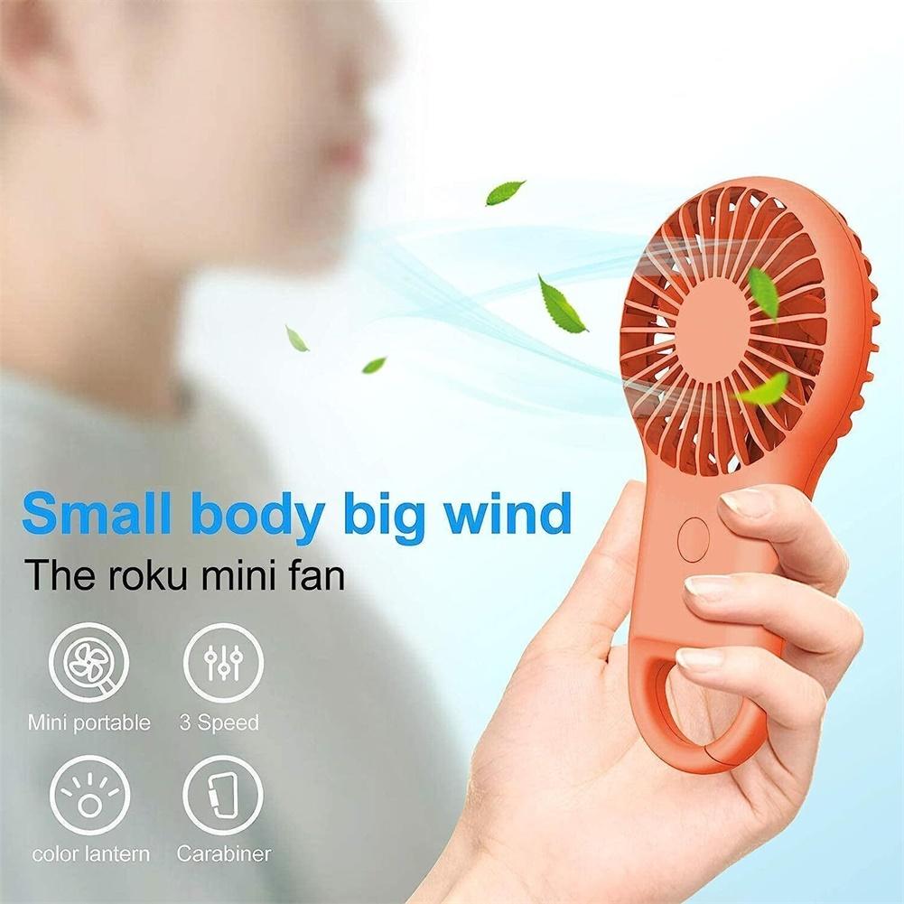 Portable Handheld Fan Handheld Fan Cooling Night Light USB Mini Wind Power Lightweight And Portable Long Battery Life