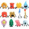15-30cm Battle for Dream Island BFDI Leafy Firey Plush Toy Cute Cartoon Character Soft Stuffed Pillow Doll Kids Birthday Gift