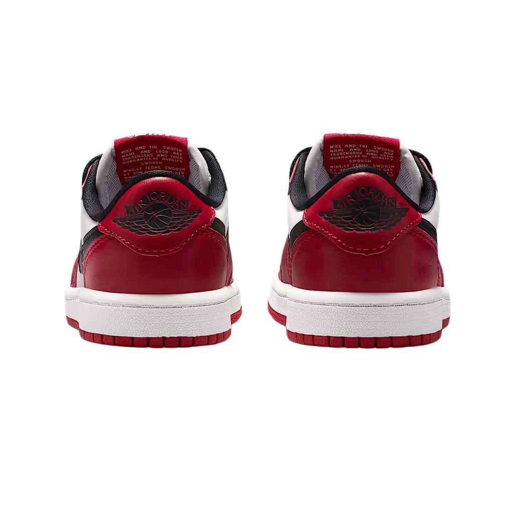 Jordan 1 Low Top Basketball Shoes Red White Children Aged 3 7 Years Old HQ6996-600
