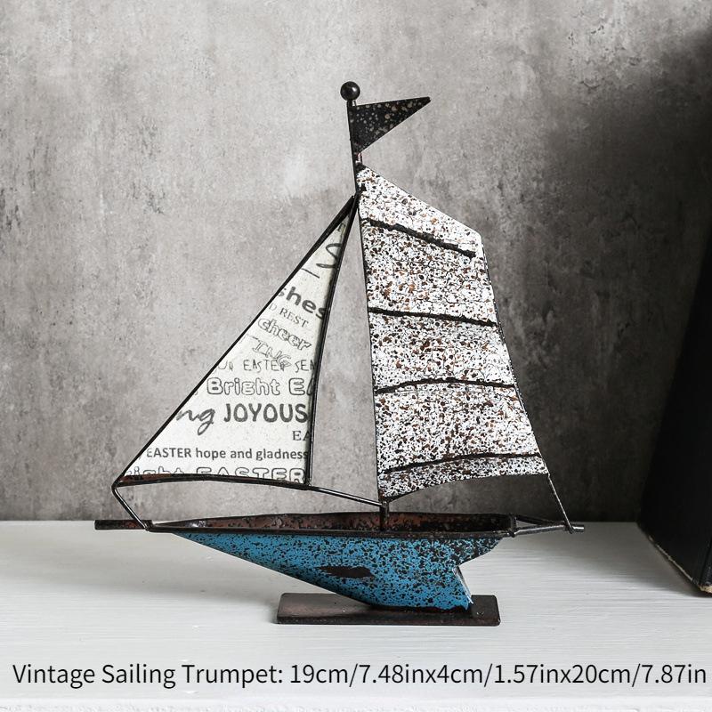 

Креативное украшение из железной лодки, элитная гостиная, винный шкаф, украшение под телевизор, украшение для дома, поделки