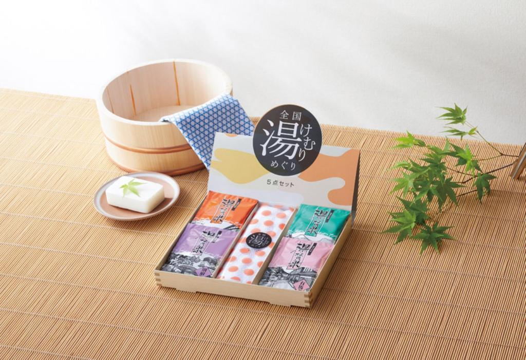 Marutatsu Bath Hot Nationwide Steam Gift Packaging Included Additives, Springs, Hakone, Arima, Kurokawa, Beppu, Towel, Tour, 5-Piece Set,