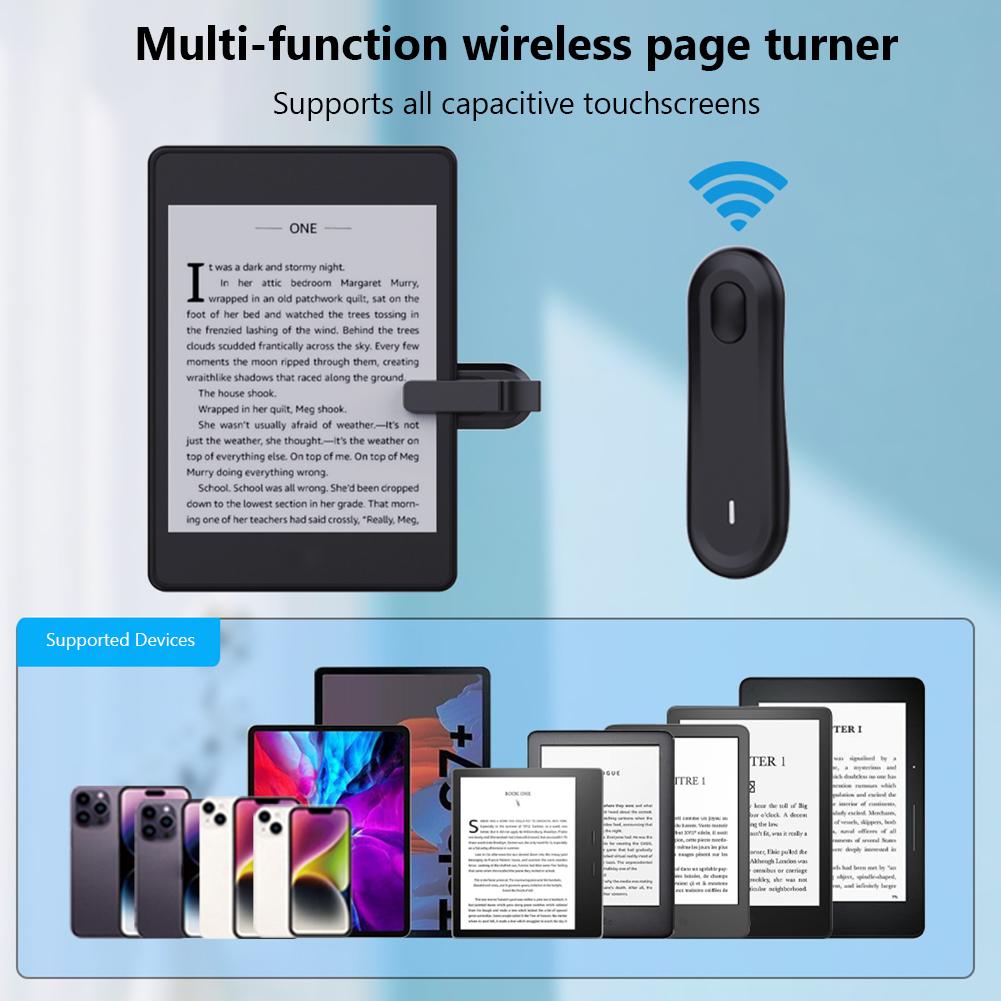 RF Clicker Page Turner with Digital Display Charging Case Camera Shutter Clicker Remote Page Turner Reading Accessories In Bed