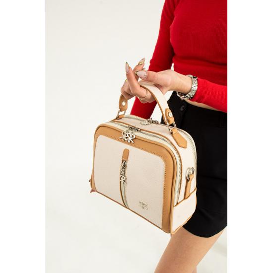 Taschen und Koffer Tara Red Kamel Damen Schultertasche und Tasche 20x24 Größe