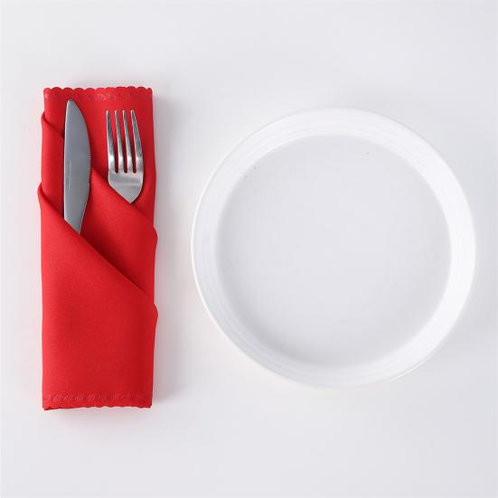 Napkin Cloth Lace Trim Reusable Square Napkin Fabric Outdoor Events Weddings Parties Banquets Buffets Home Decor