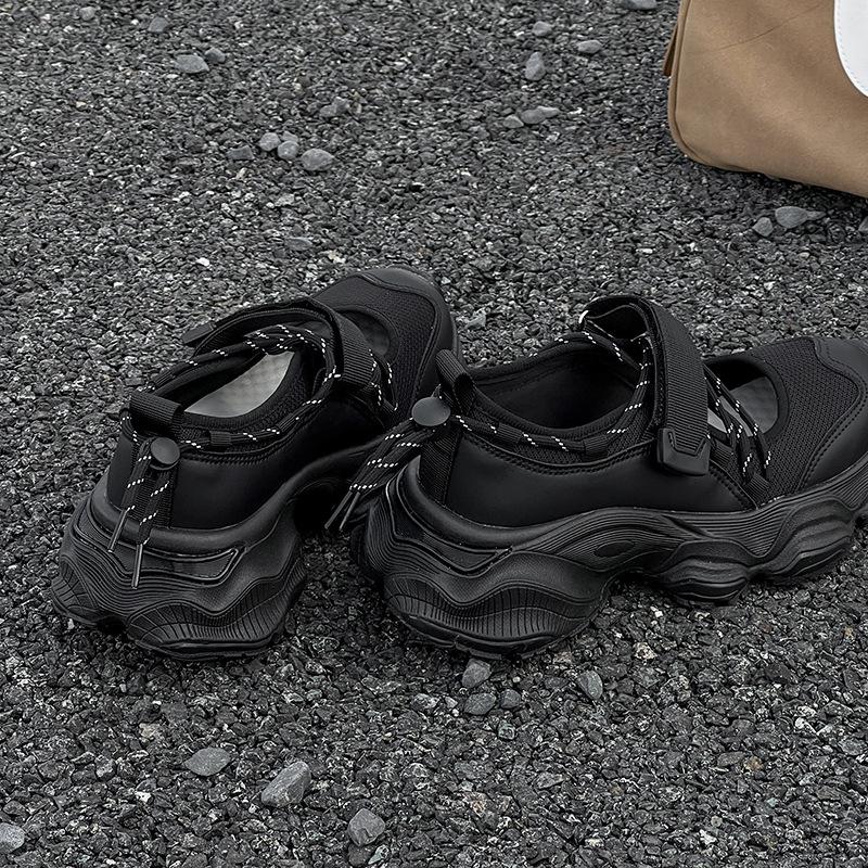 

Thick-soled heightening silver high-end dad shoes for women 2025 summer new hollow breathable sports mesh shoes sandals 40