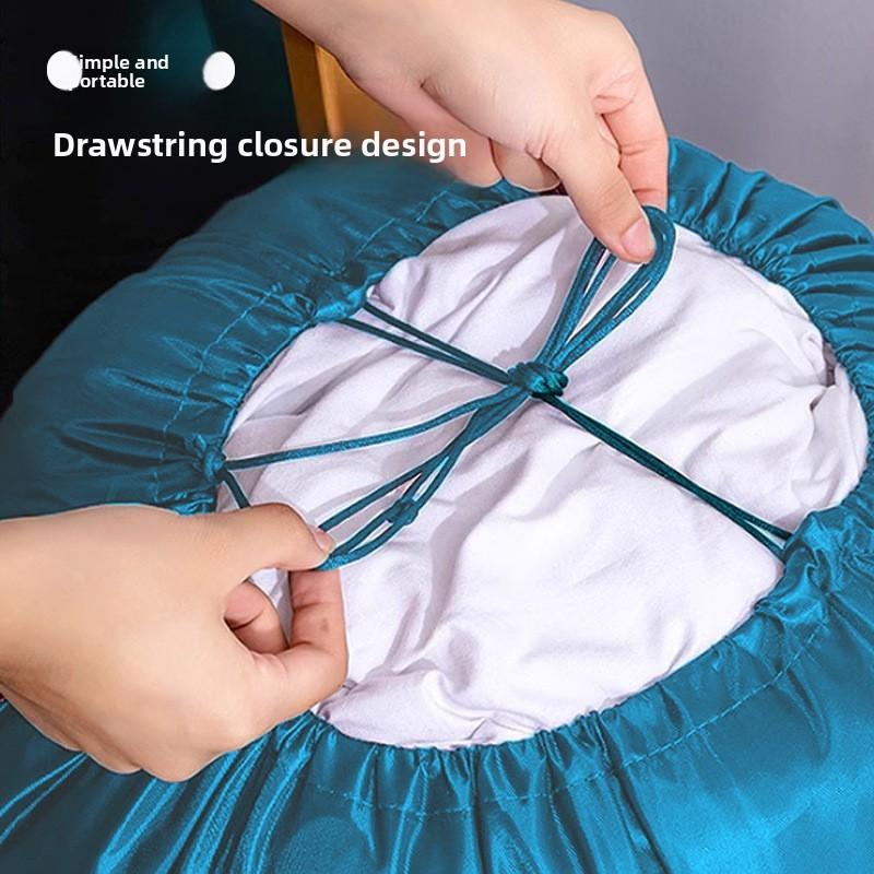 Cotton Storage Bag With Drawstring Waterproof Closure For Bedding And Clothes