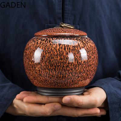 Teedose Keramik Haushalt Teedose Vorratstank Versiegelter Tank Aufbewahrung Zuhause Wohnzimmer Teetisch Dekoration Zubehör