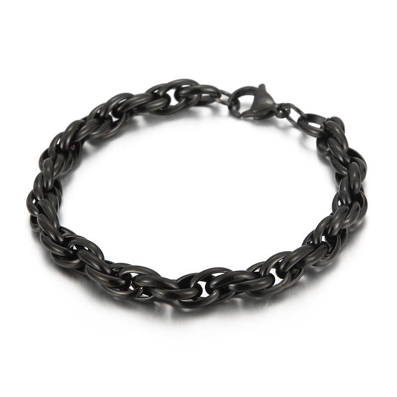 Simple Stainless Steel Double Buckle Bracelet Boys Personalized Daily Accessories