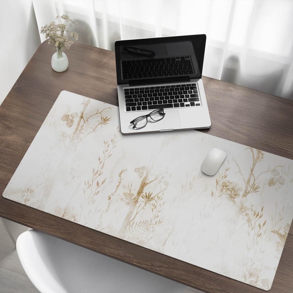 Desk Protector Mat Keyboard Mouse Subtle Flora 120X60 Cm