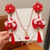 Hanfu Headwear Chinese Style Red Barrettes Princess Ancient Style Hair Clip  Kids