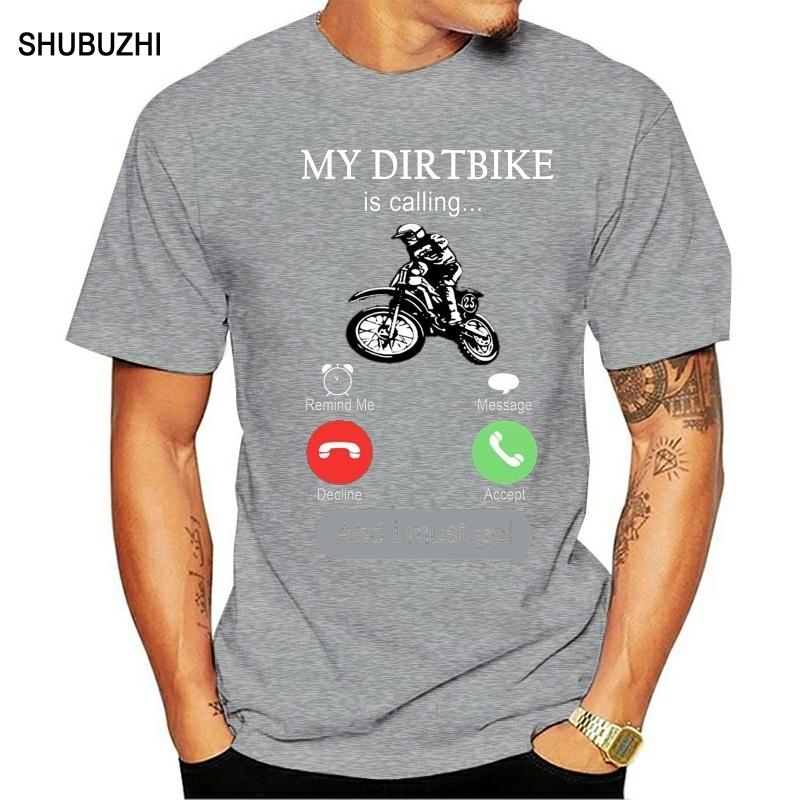

Funny Off Road Motocross Gifts My Dirtbike Is Calling TShirt Black Cartoon t shirt men Unisex New Fashion tshirt 4XL
