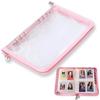 H&J Card File, Trading Card Case, Korean A5 6-Ring Binder, Storage Organizer for Your Own Favorites (Pink)