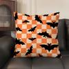 Halloween Scary Bats Pillow Case Sofa Living Room Bedroom Double-Sided Printing Square Cushion Nap Time Cushion Cover
