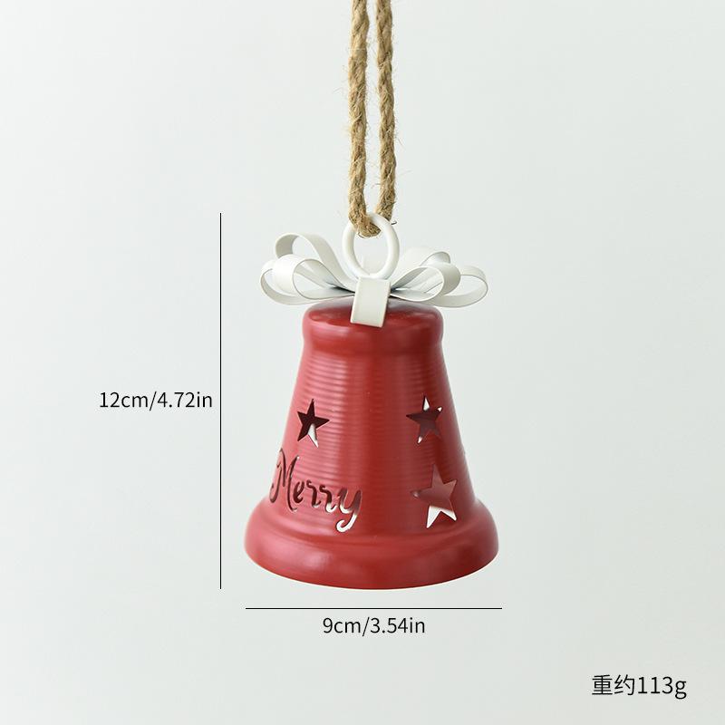 Wrought Iron Christmas Bell Pendant Christmas Tree Decoration Pendant Christmas Decoration Shopping Mall Window Arrangement