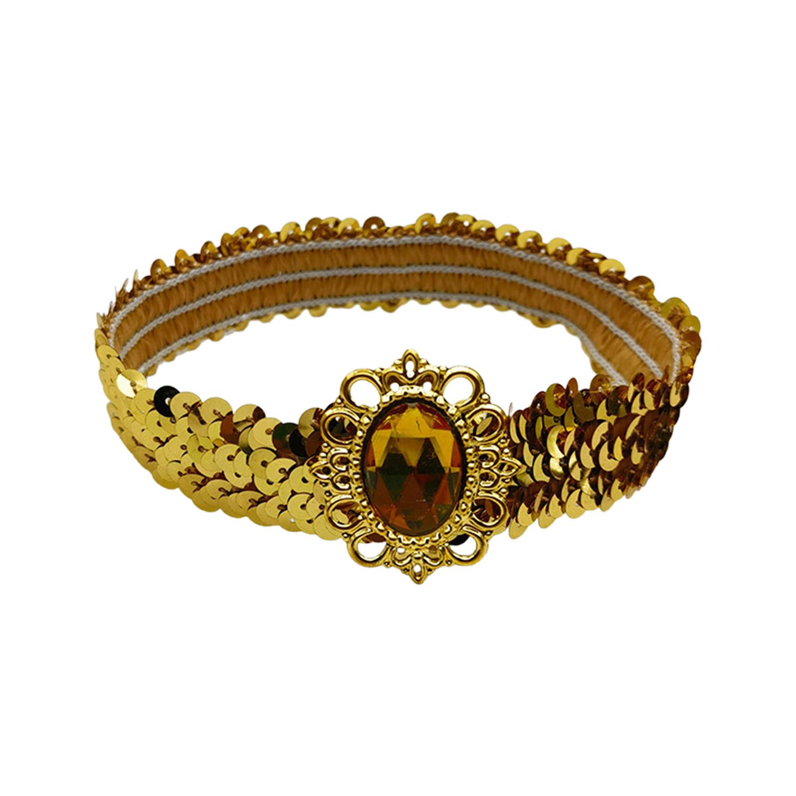 

Блестящие пайетки Повязки на голову Стразы Украшения для волос Эластичные резинки для волос для женщин Фестивальные аксессуары для волос Вечерние 12