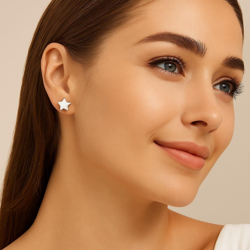 925 Sterling Silver Star Stud Earring