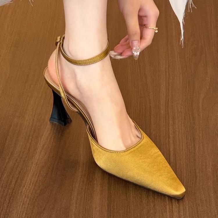Fashion Pointed Toe Sexy High Heels Women New Sandals Summer Shoes 2025 Designer Party Shoes Dress Pumps Slingback Slippers Stilettos