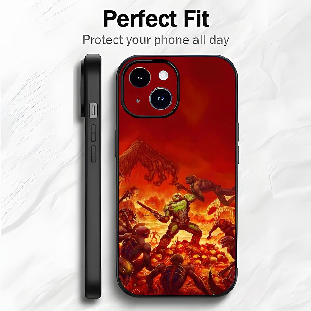 Brutal Fast Game D-Doom Eternal Phone Case Phone Case Soft Packaging Lightweight For iPhone17 16 15 14 13ProMax