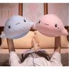 Adorable Pink And Blue Whale Plush Toy Soft Cuddly Stuffed Animal Pillow