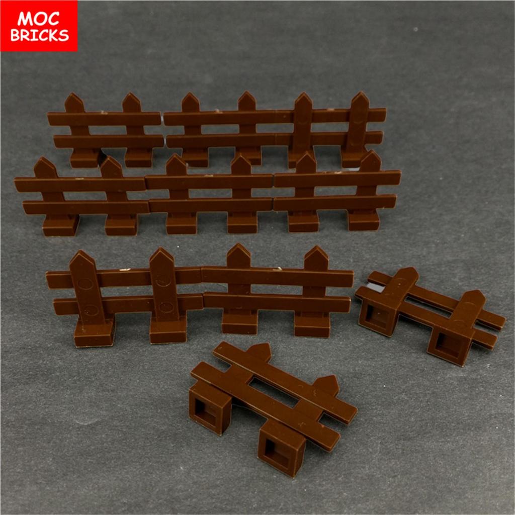 MOC Bricks Fence Railing Window Stairs Ladder Gate DIY Garden House Architecture Accessories Building Blocks Children's Toys