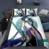 Genshin Impact Sleep Bedding Collection Cartoon Anime Bedspread Cover Single Size Size Double Size Size Kids Boys Luxury Three-Dimensional Bed Linen