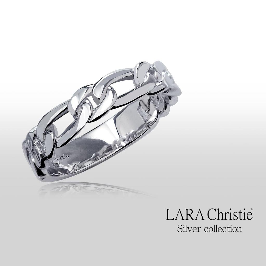 Lala Christie Figaro Chain Silver 925 Size Men's Ring, [BLACK LABEL], 15, R14051-b-15