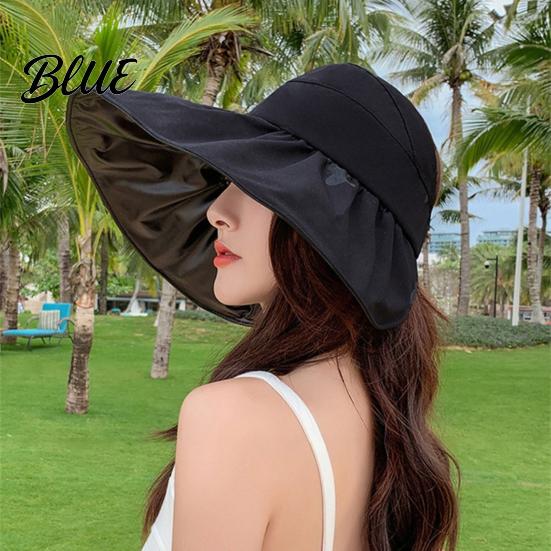 Sunshade Hat for Face Protection Women Sun Bucket Hat Wide Brim Summer Foldable Beach with UV Cap Breathable Outdoor Travel Comfortable Hiking