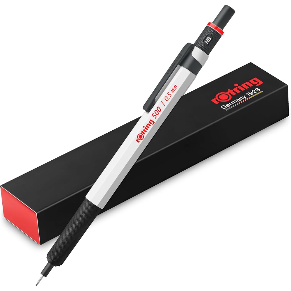 rotring 500 mechanical pencil 0.5mm white 2218725
