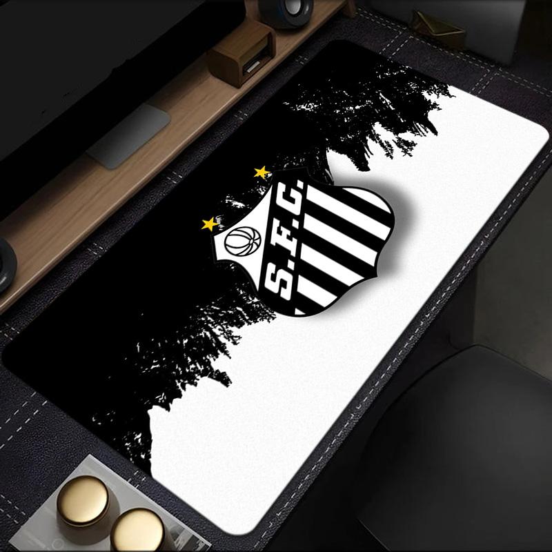 Santos Futebol Emblem mouse pad, rubber base, esports desk mat, mouse pad for gamers and office use, gaming desk , easy to clean mat