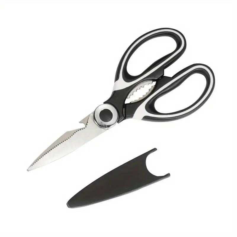 Kitchen Shears for Cutting Chicken, Duck, Fish -Stainless Steel Food-Safe Multipurpose Scissors with Sharp Blades & Ergonomic Handles for Cooking