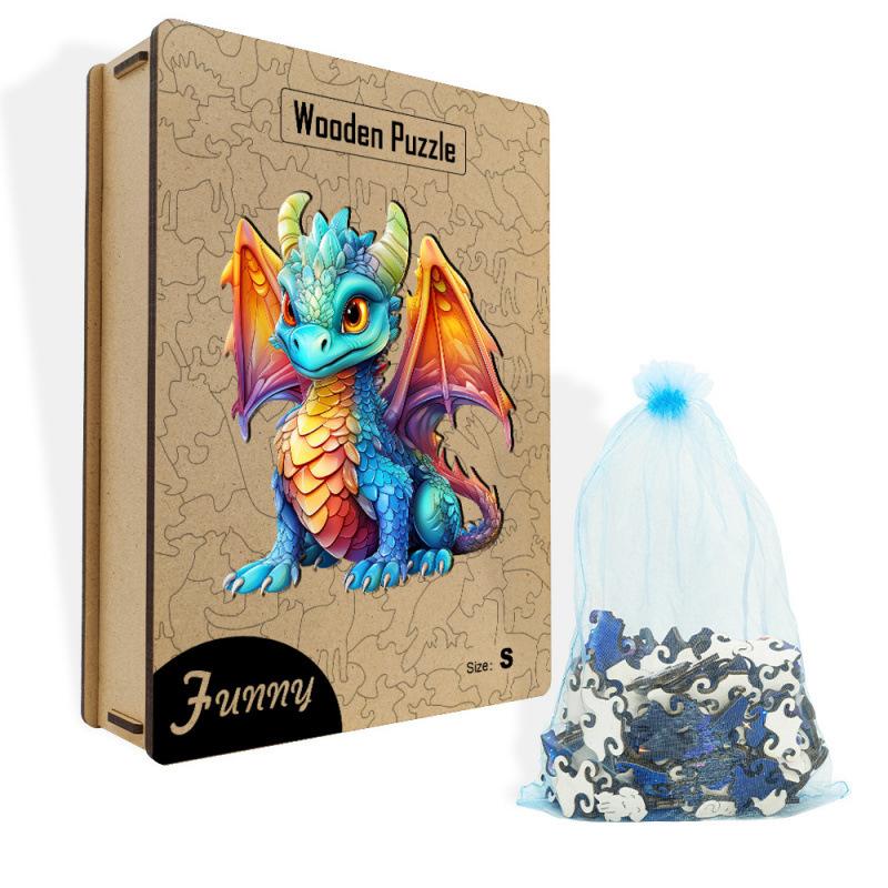 

Adult Wooden Puzzle Irregular Dinosaur Special-Shaped Small Animal Shape Piece Wooden Puzzle