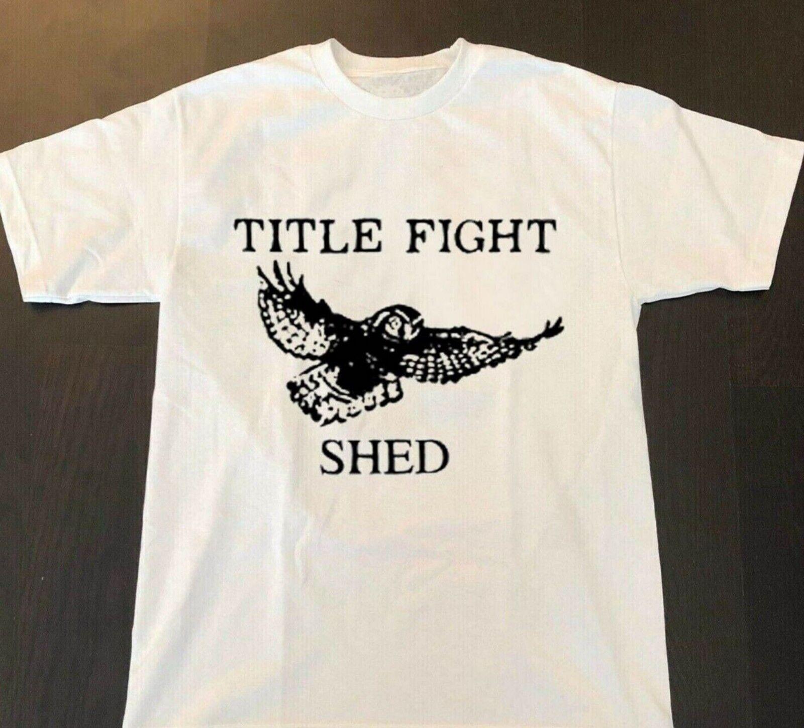 Винтажная футболка группы Title Fight, белая, унисекс, из плотного хлопка S