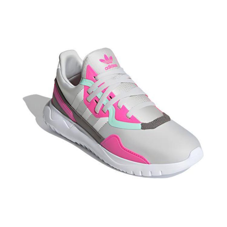 adidas Flex J Grau Schreiendes Pink Kinder Sneaker Grau-Eins Wolkenweiß FX5324