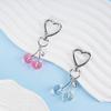 1PC Luxury Cherry Keychain for Women Decoration Designer Cherry Pendant Wallet Decor Fruit 7.5x2.6cm