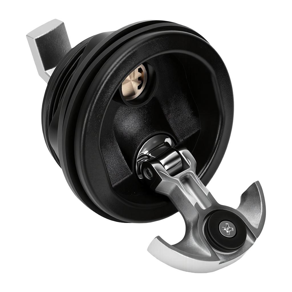 Boat Hatch Latch T Handle Stainless Steel And Nylon T Handle Boat Hatch Latch Lock with Key for Boat RV Compartment