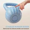 Kettlebell 6 kg Weight, Sand-Filled Weight for Beginners, Home Strength Training, 21 x 21 x 27 cm, Blue