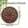 Vibrant Kaleidoscope Petal Metal Wall Art 20cm Round Iron Decor Home Cafe Restaurant Durable Easy Install