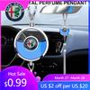 For Alfa Romeo Car Logo Perfume Pendant Air Freshener Hanging Perfume Interior For Alfa Romeo 4C 159 166 Spider Giulia Giulietta
