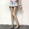 Sexy fashion RAINBOW grid women high waist stocking fishnet club tights panty knitting net pantyhose trouser mesh lingerie