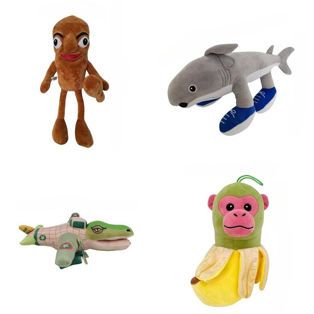 19styles Tung Tung Tung Sahur Plush Toys Tungtung Sahur Tralalero Tralala Shark Plush Soft Stuffed Toy Doll Gift
