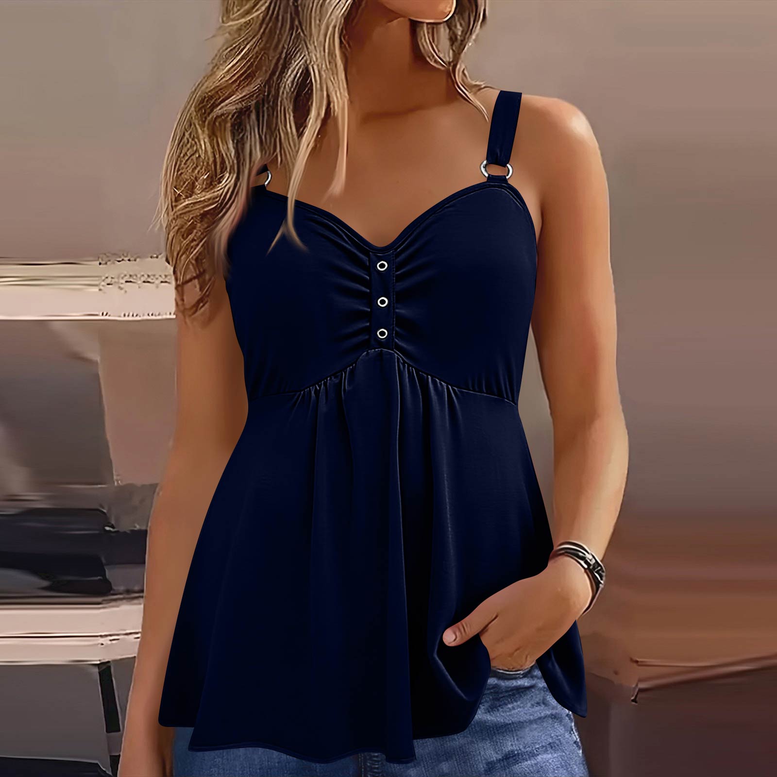 

Ladies Camisole Tops UK Padded Tops for Women Womens Vest Tops Multi Pack Boho Tops for Women Tank Tops Women Summer Tops for Women UK XXL тёмно-синий