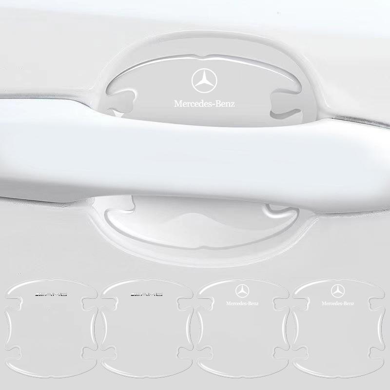 4 Stück Transparenter Auto-Türgriff-Aufkleber Dekoration Schutzfolie Für Mercedes Benz AMG W205 W204 W203 W211 GLC GLE CLA W212 W213 W201 W210 W124