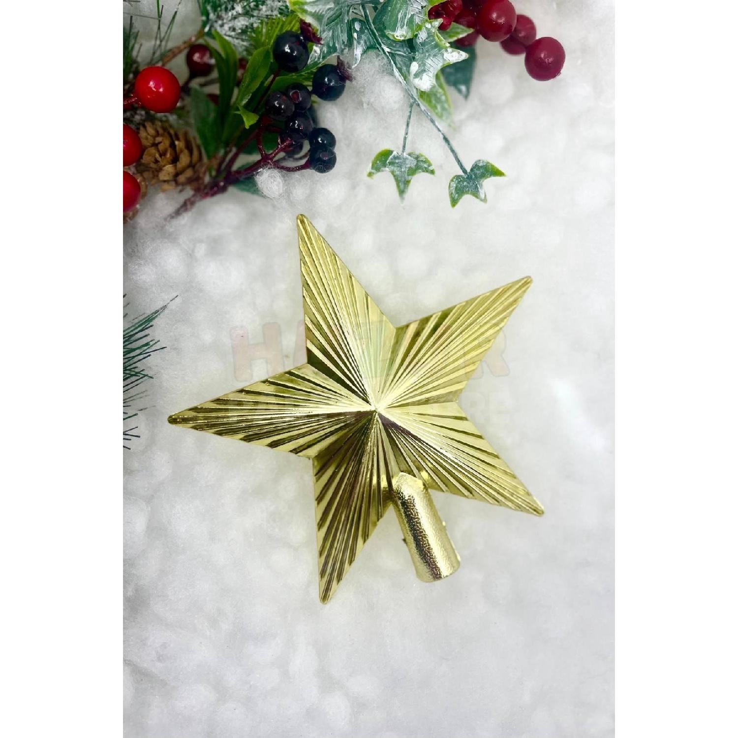 

Рождественский топпер для сосны золотого цвета блестящий 15x15 см золотисто-желтый новогодний твердый топпер со звездой