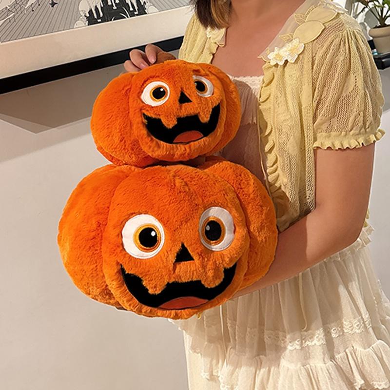 

25/35cm Kawaii Halloween Pumpkin Plush Toy Cute Orange Jack - O - Lantern Stuffed Doll Cuddly Pillow Soft Festival Decor Gift 25cm тыква