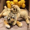 Mini Stuffed Toy Non-deforming Vivid Cartoon Funny Mascot Lion Leopard Tiger Plush Toy for Ornament