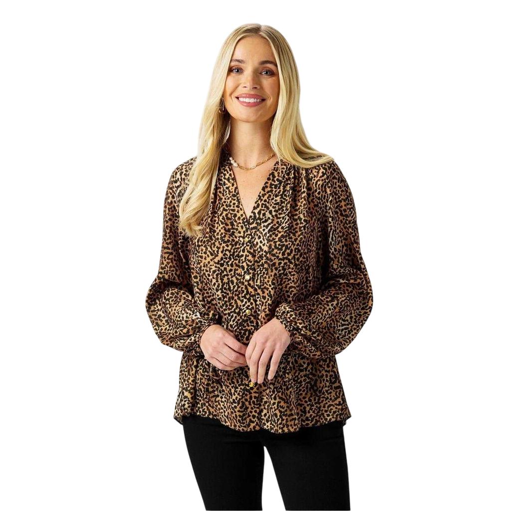 Biba Womens/Ladies Leopard Print Button Through Blouse