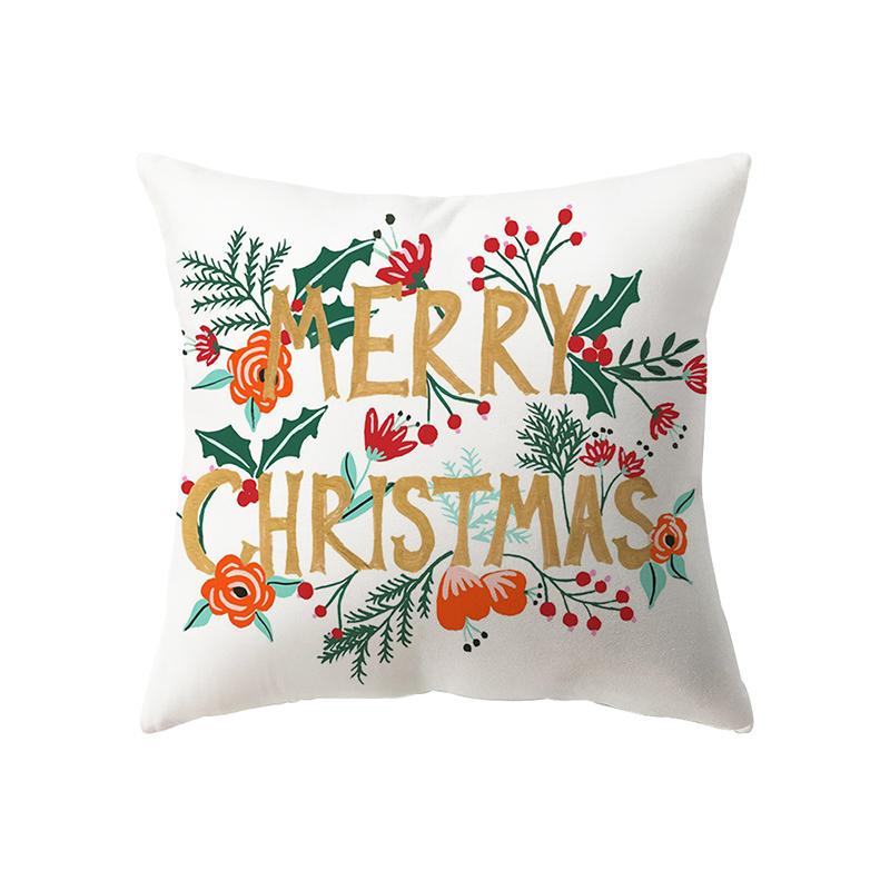 Christmas Theme Christmas Tree Decoration Pattern Cushion Cover Home Living Room Sofa Decoration Pillow Pillow Cover