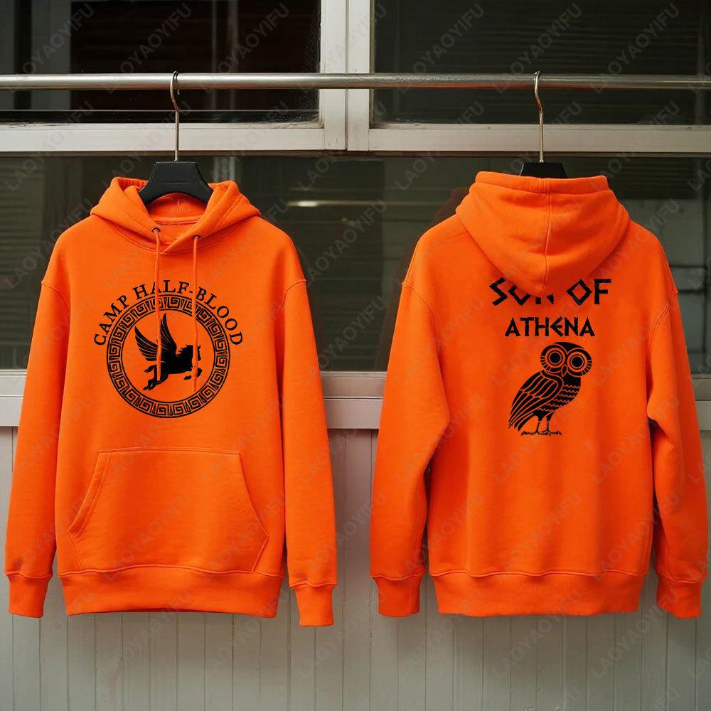 Camp Half Blood Hoodie Herbst Winter Essential Half Camp Spiel Männer Frauen Orange Pullover Poseidon von Sohn Halloween Sweatshirt Tops
