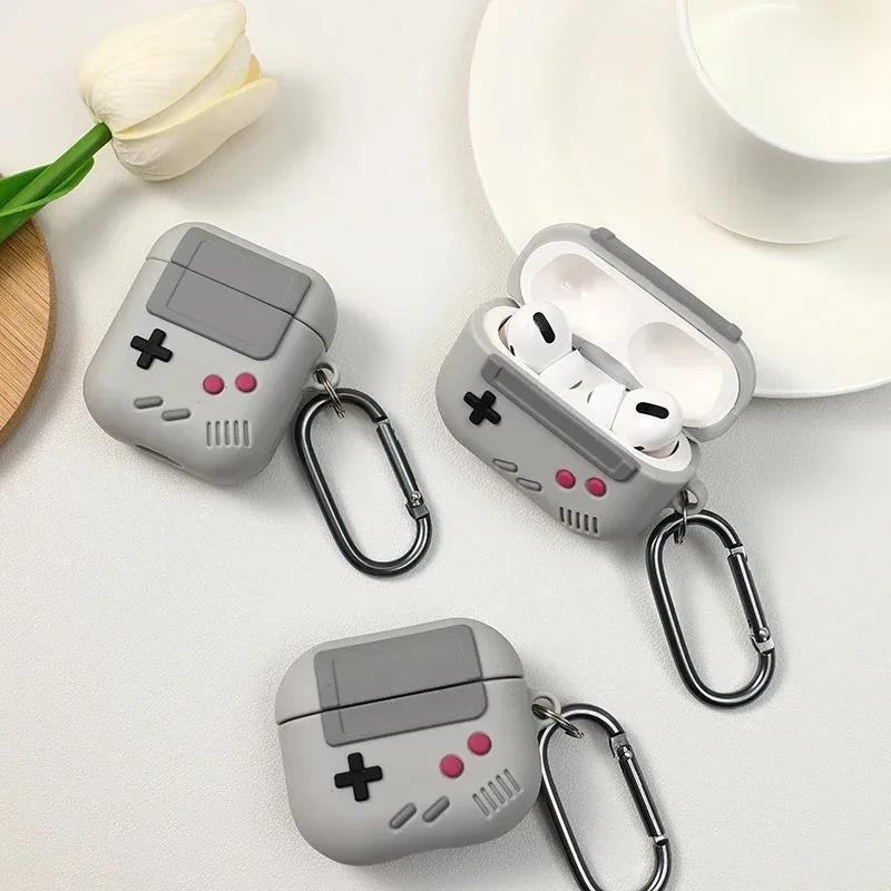 Fashion Classic Retro Game Console Earphone Case For Airpods 4 1 2 3 Pro 2 For AirPods Pro 3 2 Gameboy Silicone Headphone Cases